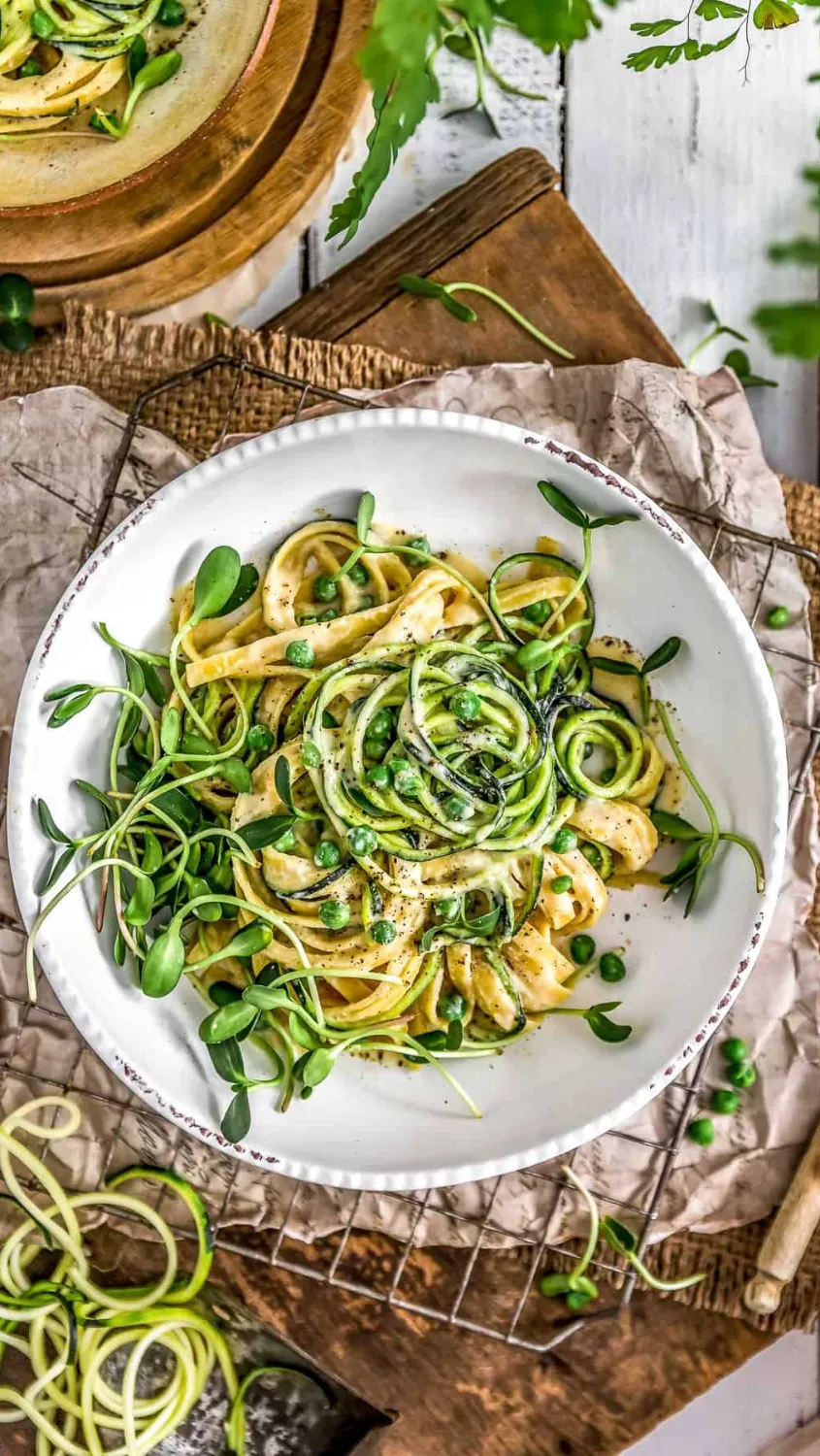 Vegan Cashew Alfredo with Seitan 