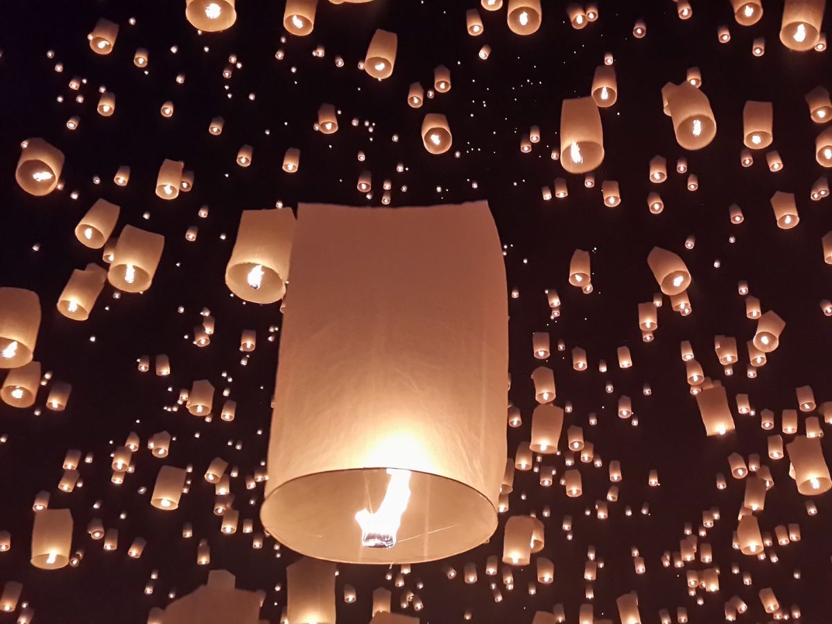 2. Sky Lantern Festival and Water Lantern Festival