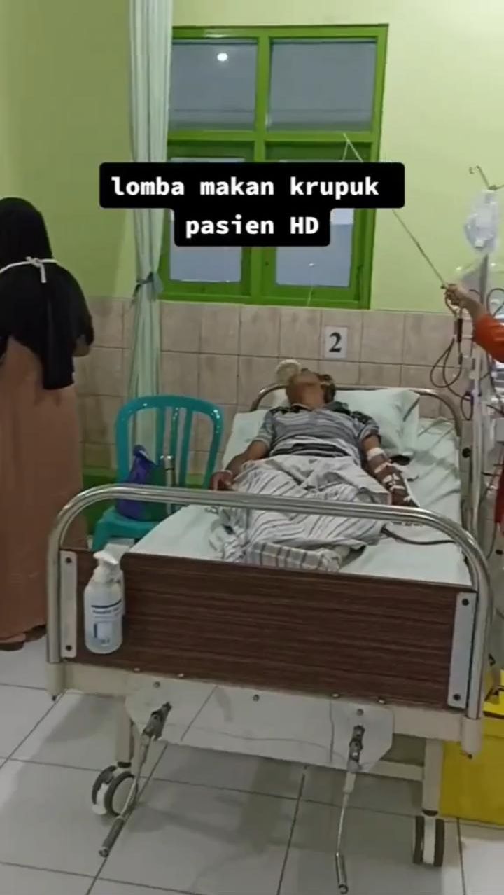 Viral Pasien Cuci Darah Ikut Lomba Makan Kerupuk, Bikin Warganet Heran