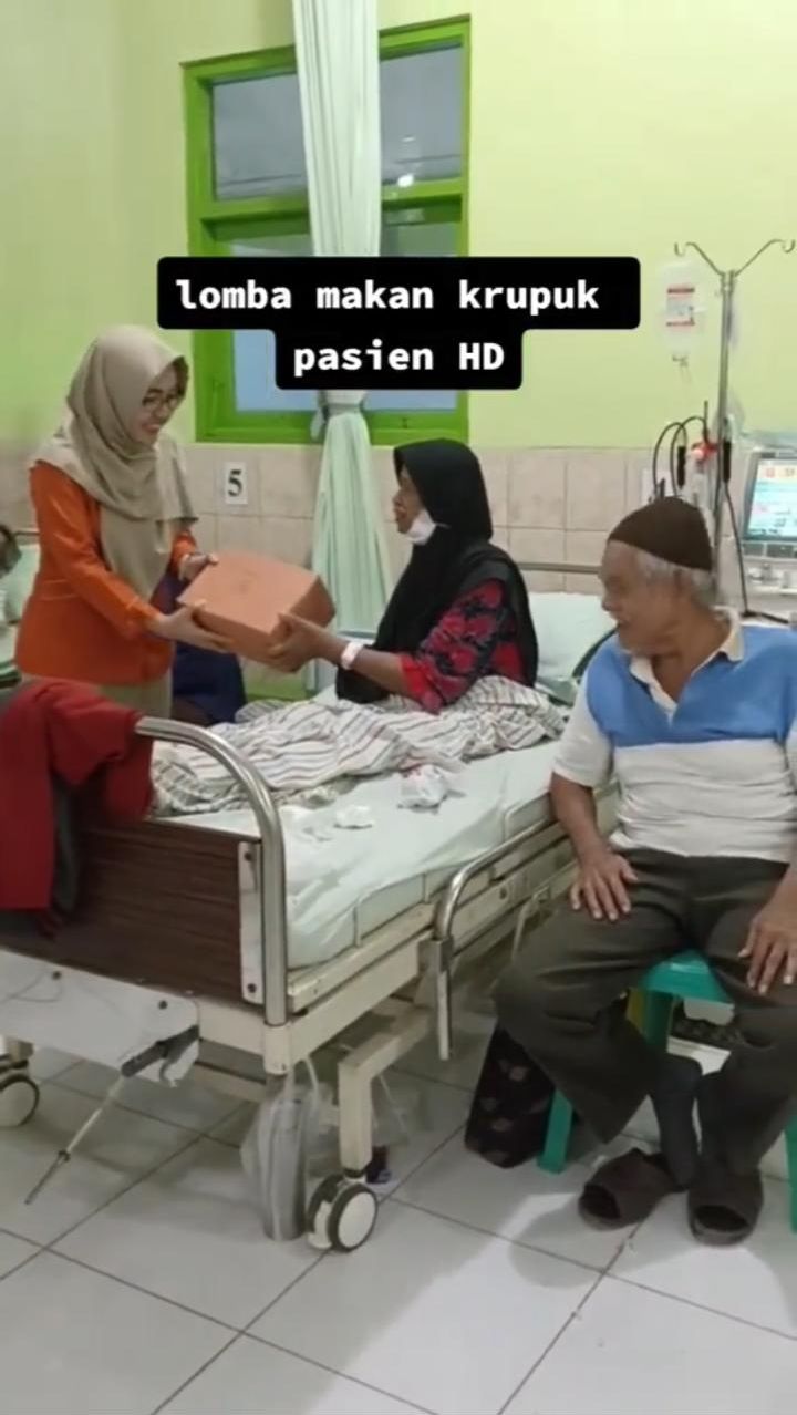 Viral Pasien Cuci Darah Ikut Lomba Makan Kerupuk, Bikin Warganet Heran