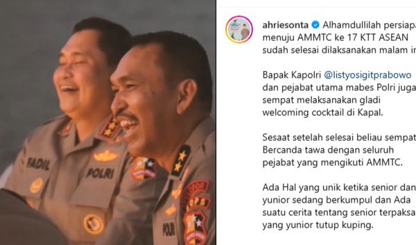 Barisan para jenderal polisi tengah asyik menikmati senja di Labuan Bajo, Nusa Tenggara Timur.