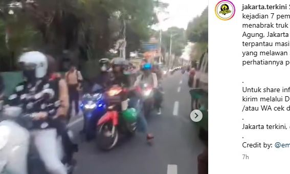 Viral Motor Kembali Lawan Arah Di Lokasi Kecelakaan Lenteng Agung, Ini ...