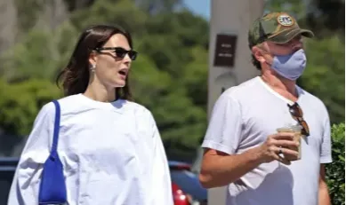 This famous actor was spotted in California with Italian model Vittoria Ceretti.