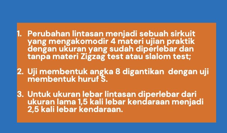 Penampakan Lintasan Baru untuk Ujian SIM C, Jalur Zig Zag dan Angka 8 ...