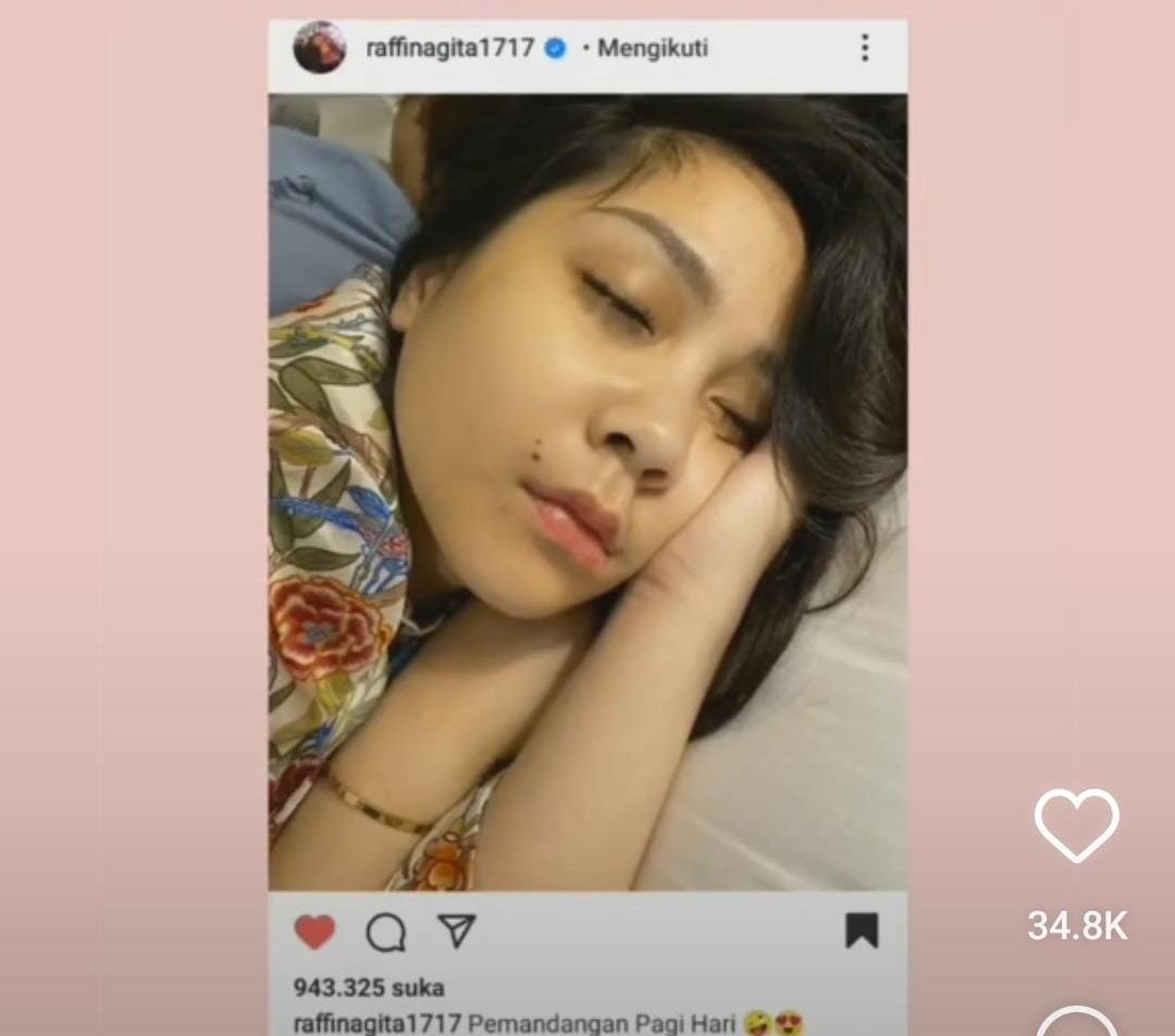 9 Potret Nagita Slavina Tidur Pulas Diabadikan Oleh Raffi Ahmad