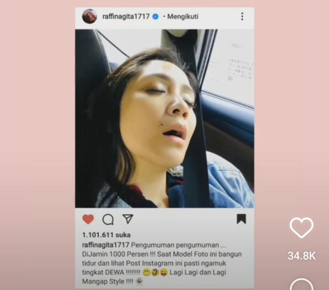 9 Potret Nagita Slavina Tidur Pulas Diabadikan Oleh Raffi Ahmad