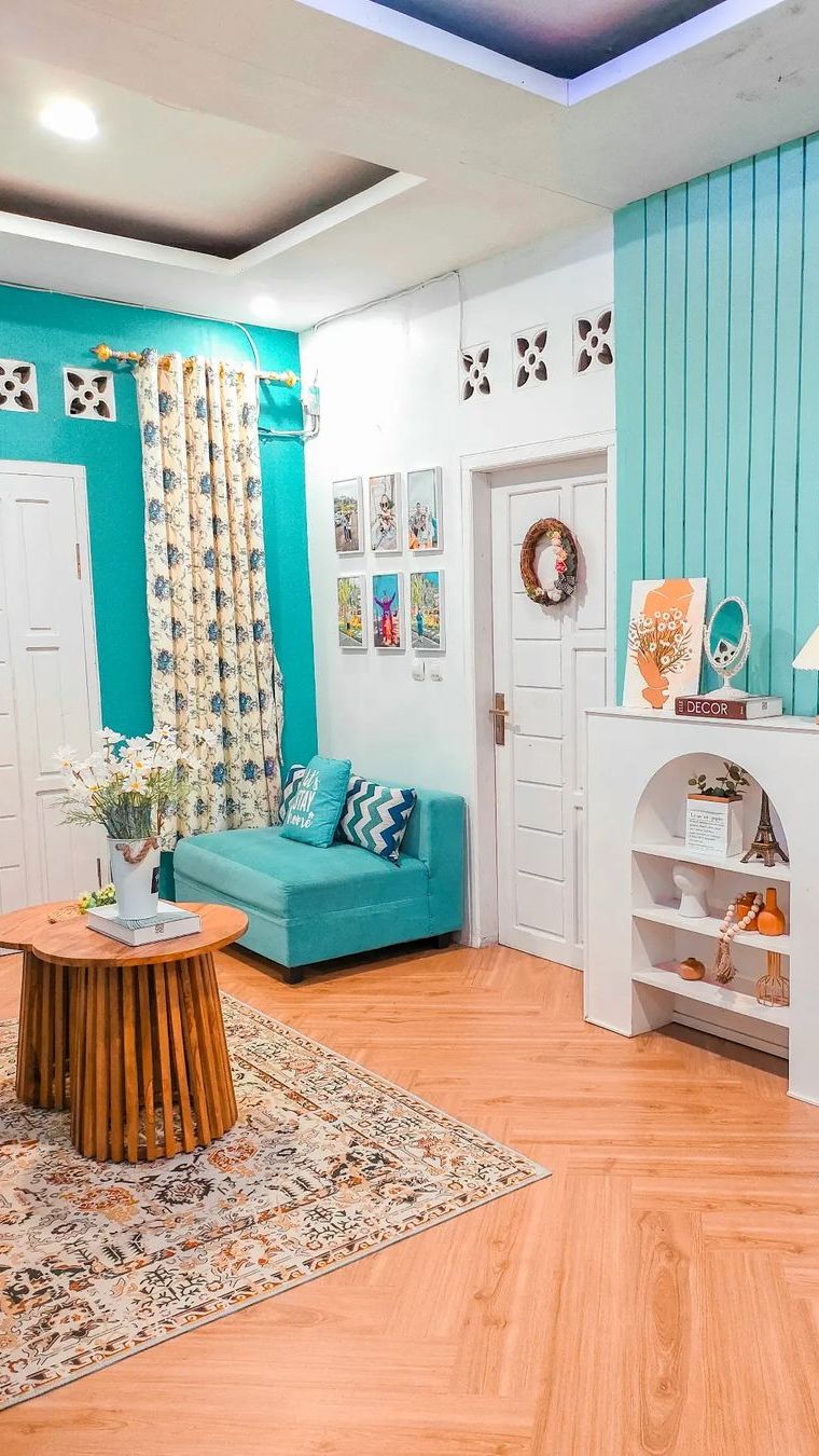 Serasa di Serial Kartun, Desain Gemas Interior Rumah Serba Baby Blue
