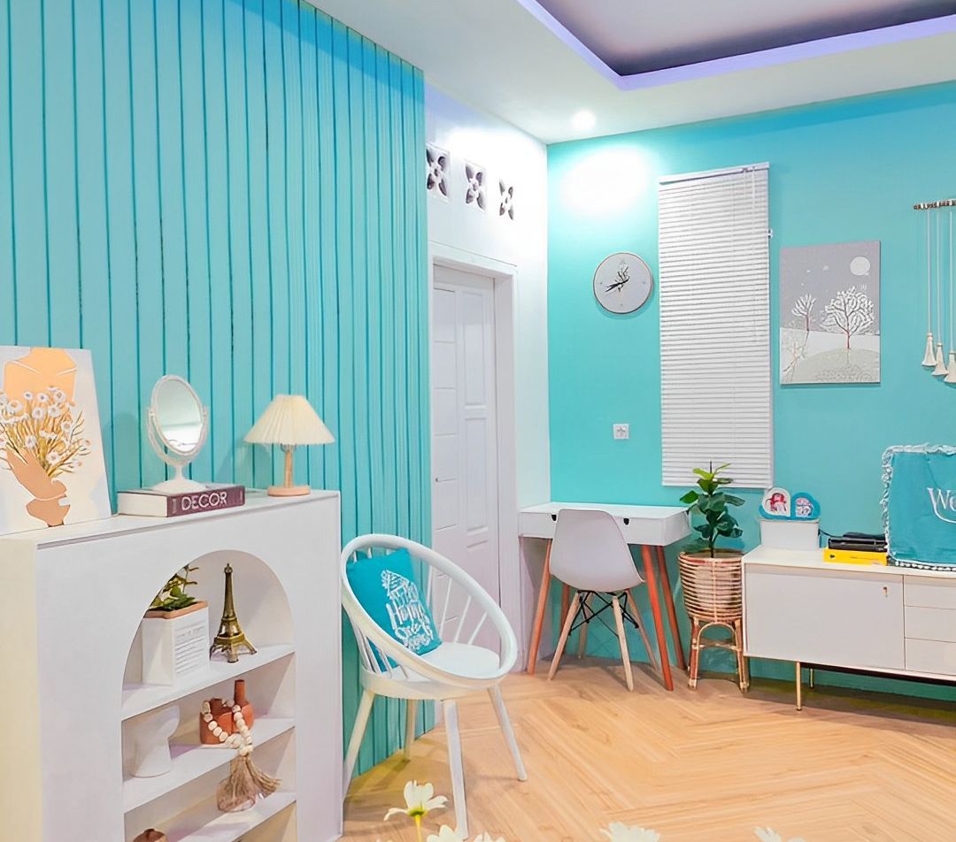 Serasa di Serial Kartun, Desain Gemas Interior Rumah Serba Baby Blue