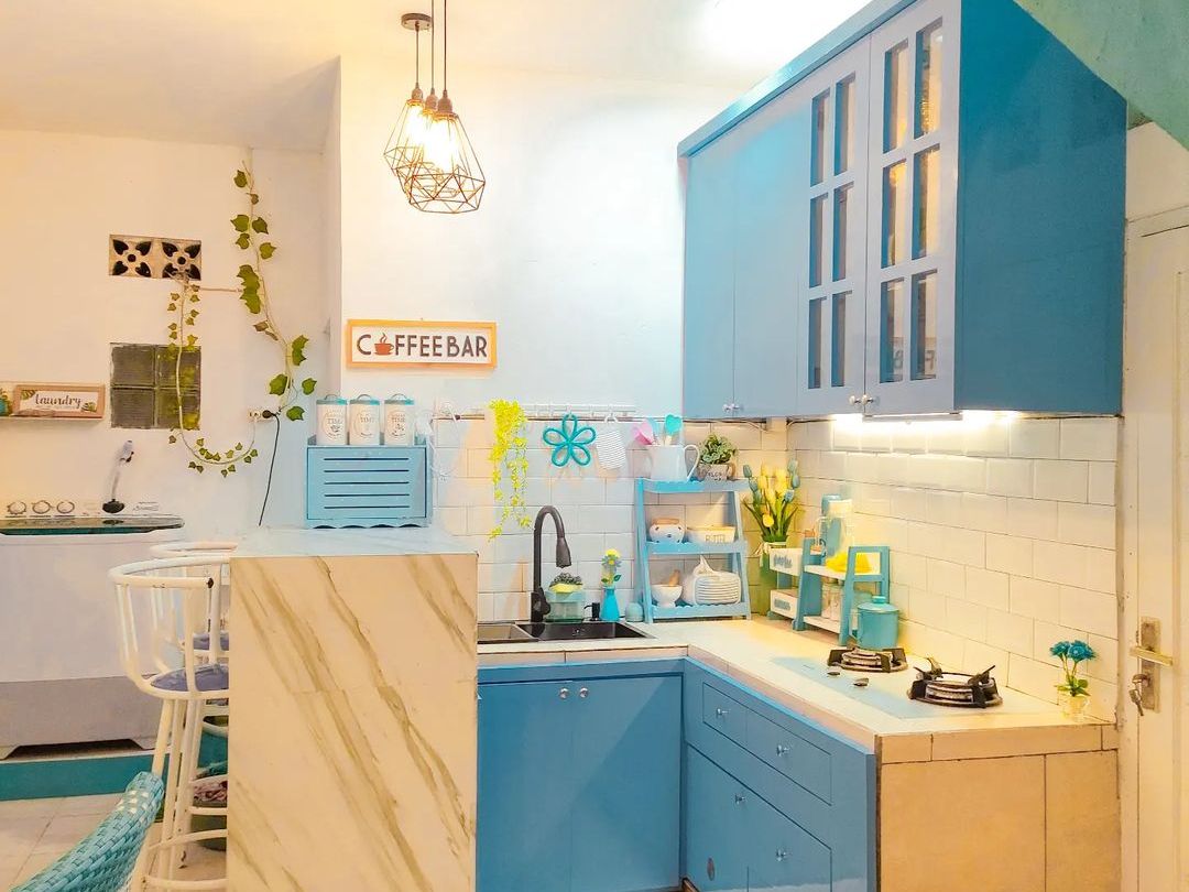 Serasa di Serial Kartun, Desain Gemas Interior Rumah Serba Baby Blue