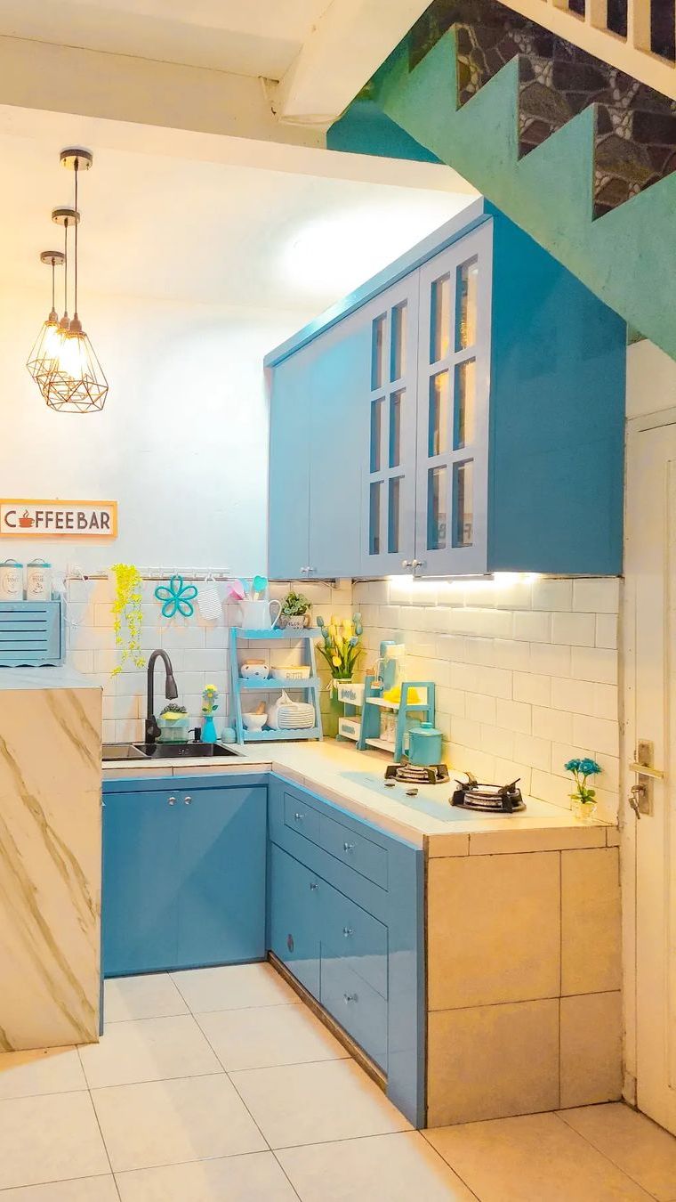 Serasa di Serial Kartun, Desain Gemas Interior Rumah Serba Baby Blue