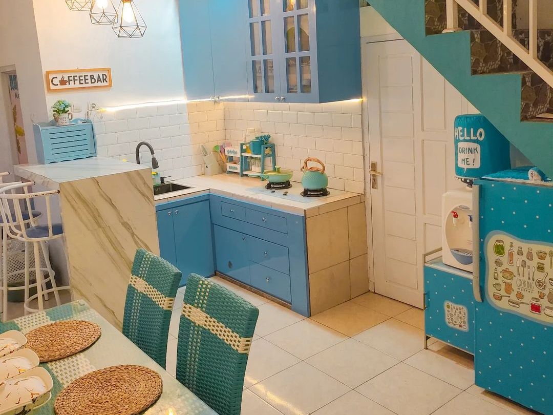 Serasa di Serial Kartun, Desain Gemas Interior Rumah Serba Baby Blue