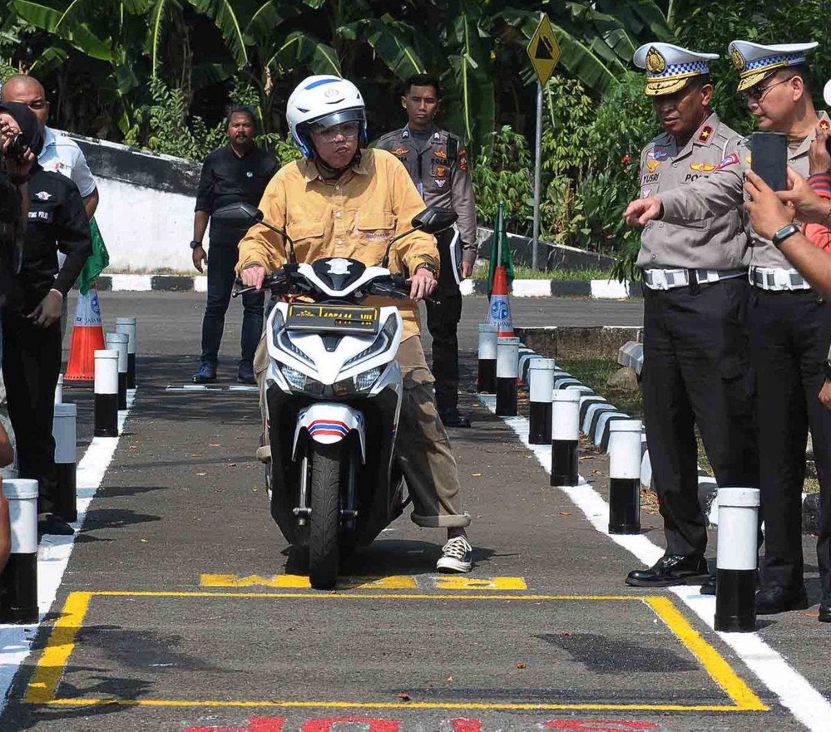 FOTO: Ini Penampakan Lintasan Baru Ujian SIM C Tanpa Jalur Zig-Zag Dan ...