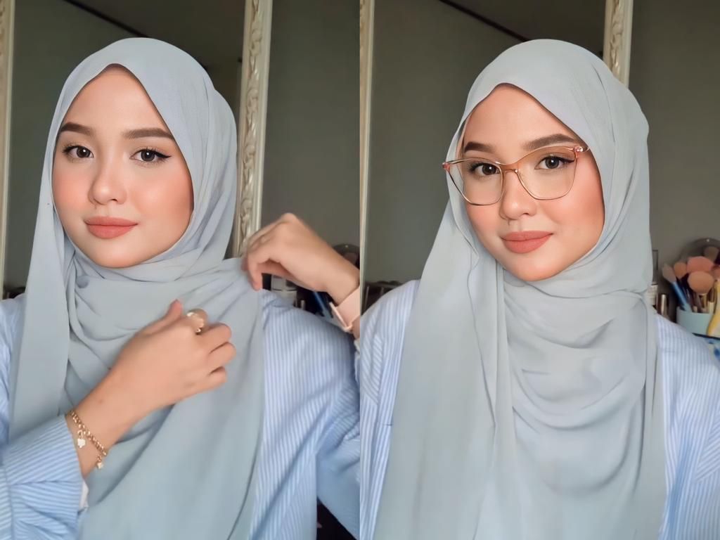 Tampil Menggemaskan dengan Pashmina Sifon
