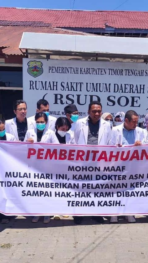 Insentif 6 Bulan Tak Dibayar, Dokter RSUD Soe Mogok Layani Pasien<br>