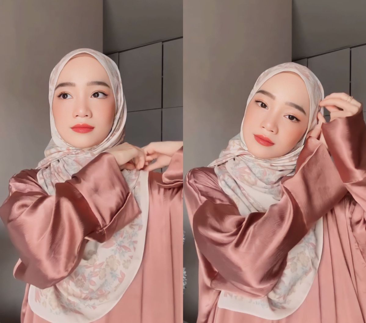 Pashmina Motif Styling Simpel, Look Sweet dan Fashionable
