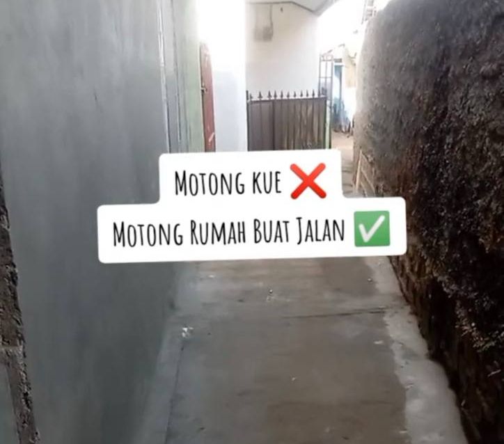 Semata untuk Amal Jariyah, Pemilik Rela Potong Rumahnya Buat Akses Jalan Warga
