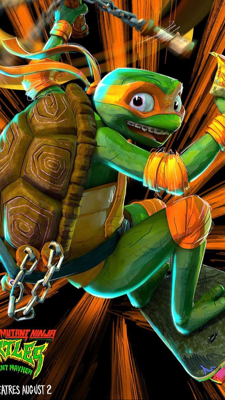 2. Michelangelo (Orange Mask) - The Funny One<br>