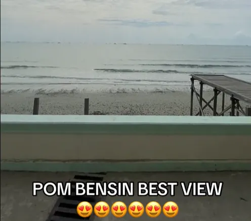 Viral Penampakan SPBU 'Best View' di Pinggir Pantai, Bikin Mata Pengendara Terhanyut
