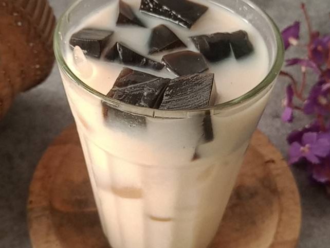 Resep Roasted Milk Tea: Cincau