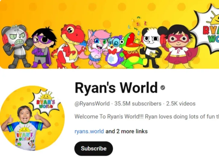 3. Ryan Kaji (Ryan's World)