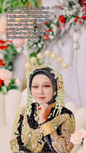 Makeup Pengantin Wanita Ini Gagal Sebab Ulah MUA Pemula, Hasilnya Disebut Mirip Nenek, Auto Nangis!