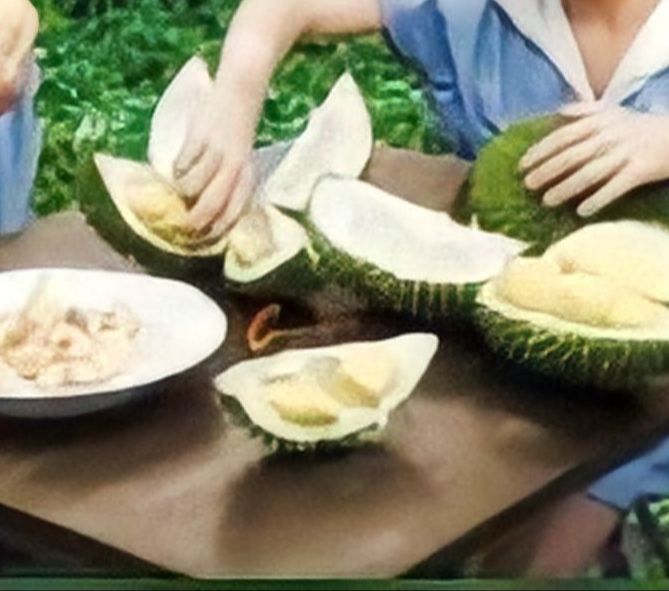 Viral Foto Jadul Anak Bule Asyik Makan Durian di Sumatera Tahun 1933, Potretnya Malah Disebut Mirip Bocah Biskuit Khong Guan