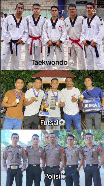 Khususnya dalam bidang olah raga futsal dan taekwondo.