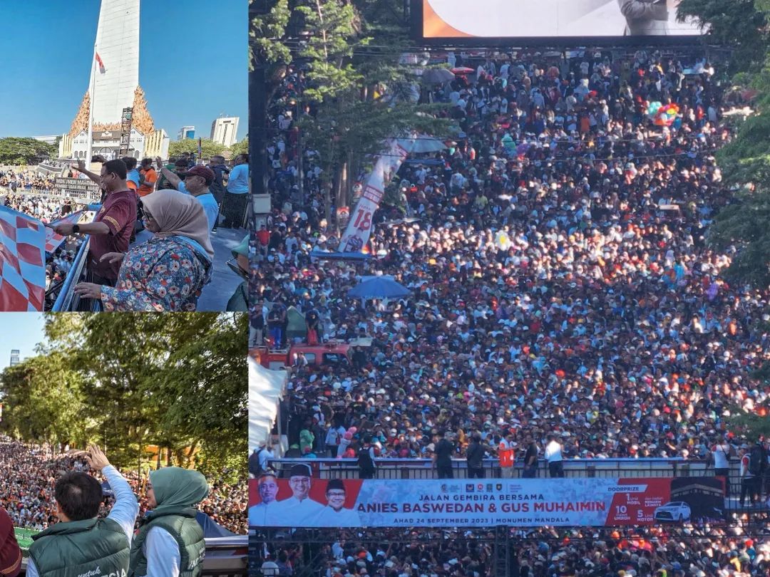 Penampakan Warga di Makassar Sambut Anies dan Cak Imin: Diklaim 1 Juta Orang yang Hadir