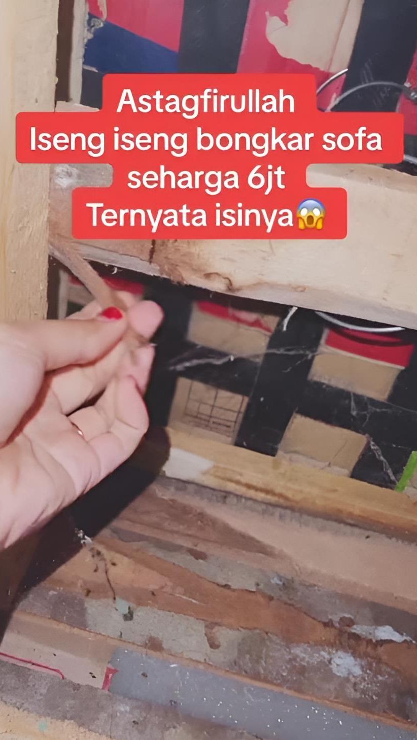 Iseng Bongkar Sofa Seharga Rp6 Juta, Pas Lihat Dalamnya Bikin Dada Nyesek