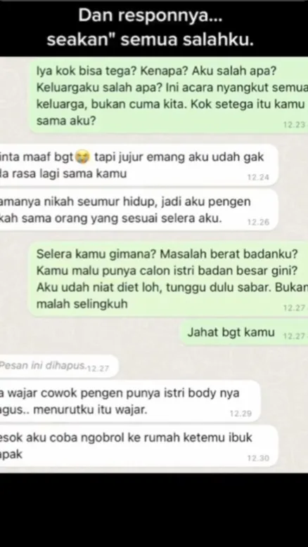 Batal Nikah Padahal Undangan Sudah Disebar, Wanita Ini Malah Diselingkuhi Gegara Berat Badan, Mantan: Pengen yang Sesuai Selera