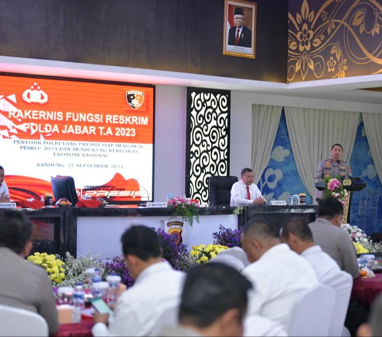 Rakernis Fungsi Reskrim Polda Jabar Bahas Pemilu dan Ekonomi Nasional