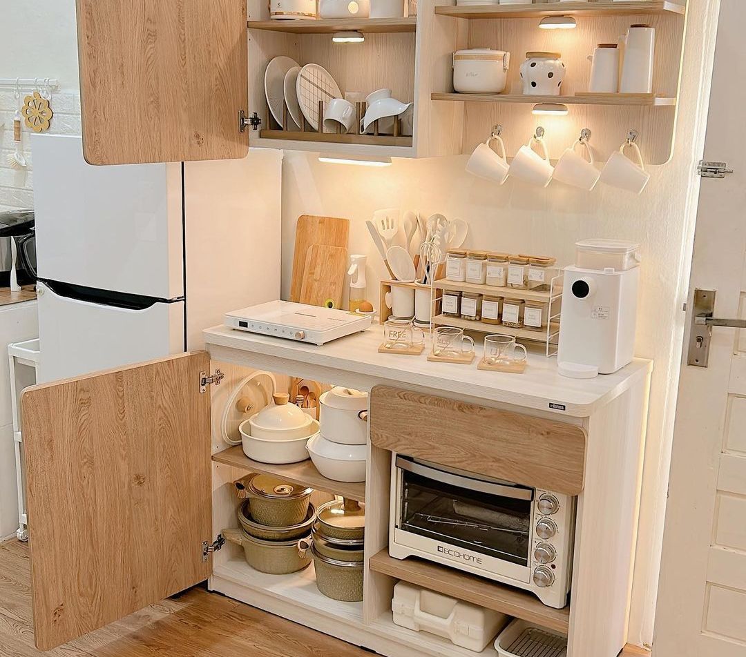 Dapur Mungil Nuansa Jepang, Desainnya Super Cute!