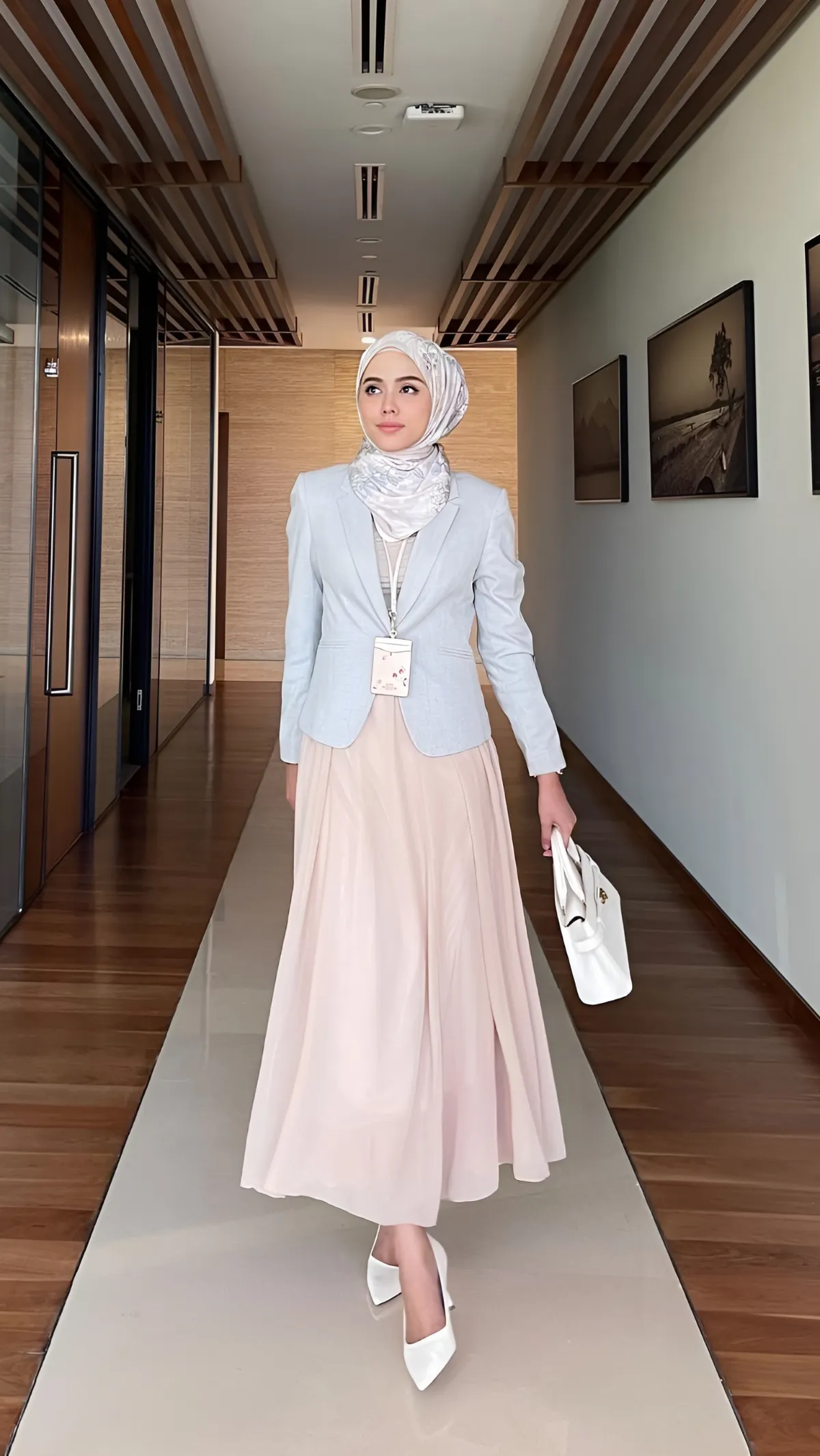 Inspirasi Mix and Match Skirt Profesional Look untuk Hijaber