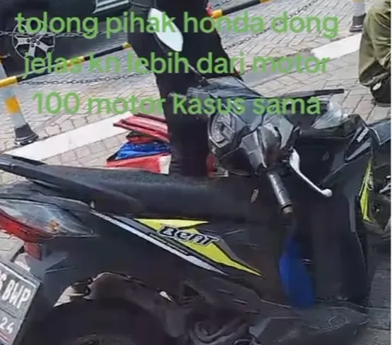 Viral Sasis Motor Honda Beat Milik Kurir Patah di Jalan, Warganet Geram