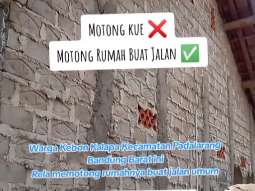 Semata untuk Amal Jariyah, Pemilik Rela Potong Rumahnya Buat Akses Jalan Warga