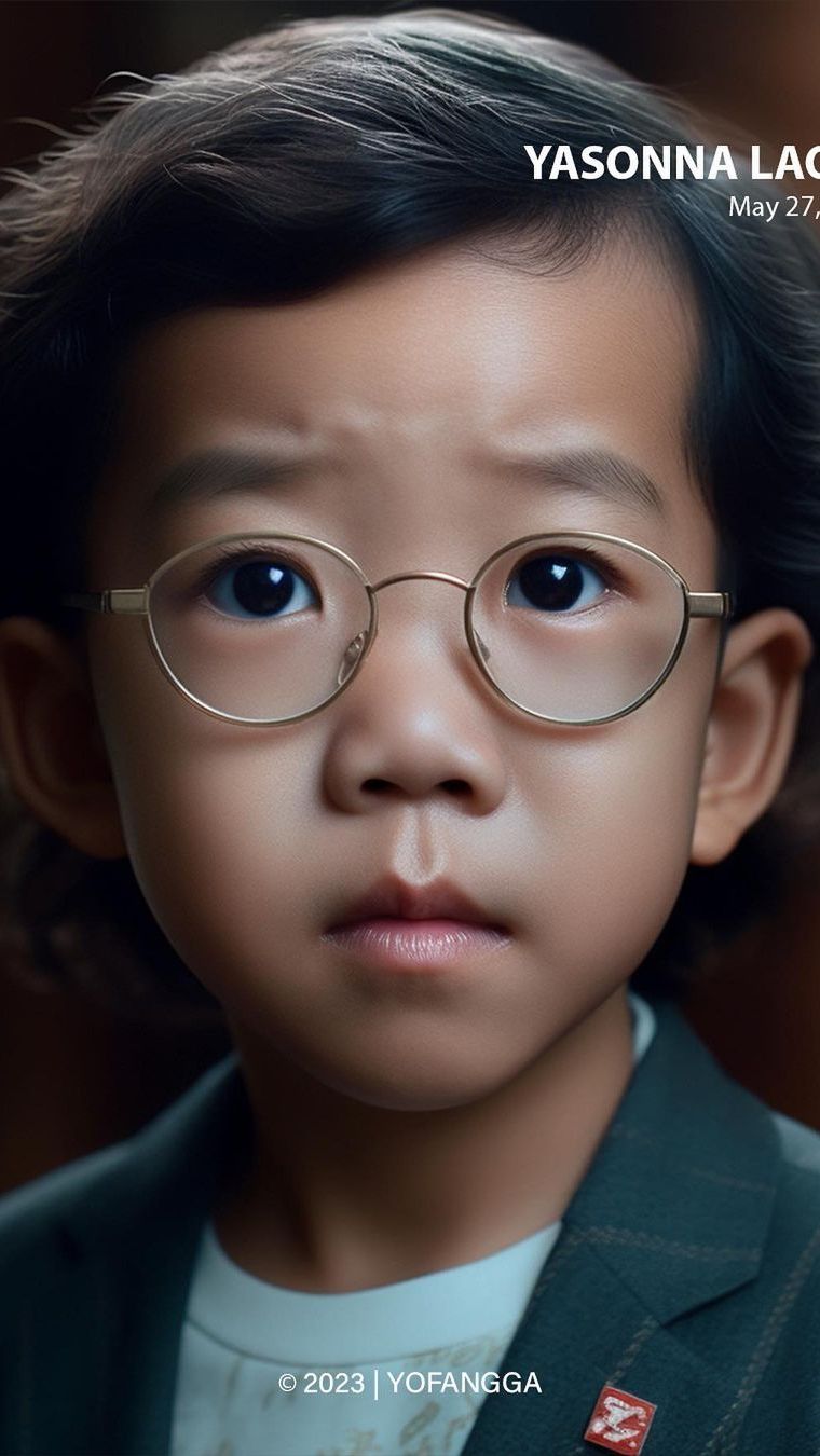 PotretMenteri Hukum dan HAM Yasonna Laoly versi cilik. Mirip enggak ya?
