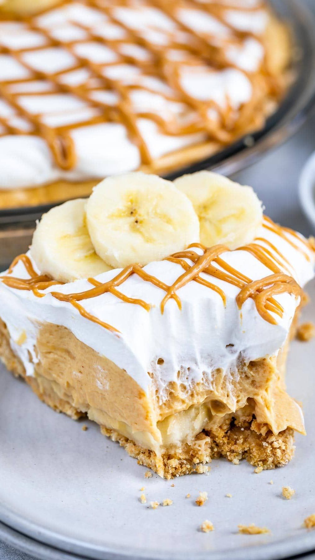 Banana Cream Pie with Caramel Drizzle