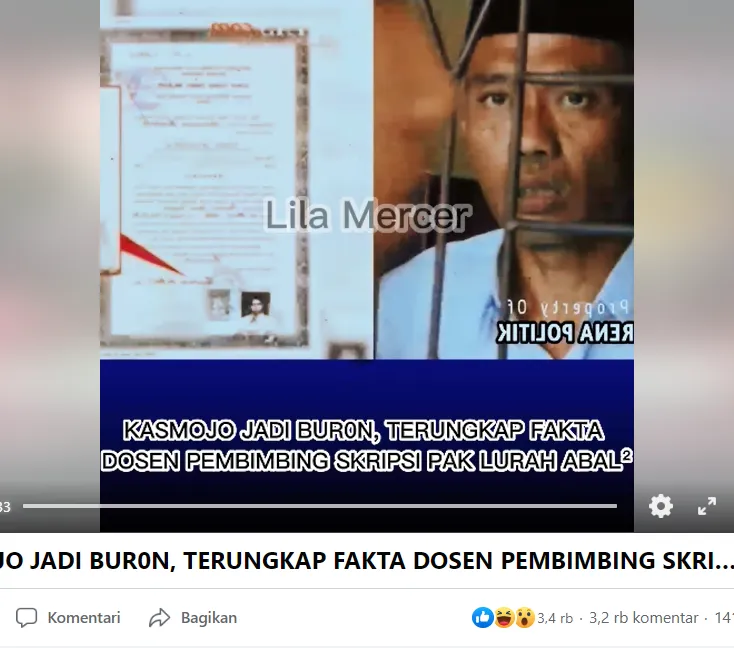 CEK FAKTA: Hoaks Dosen Pembimbing Jokowi Di UGM Jadi Buronan