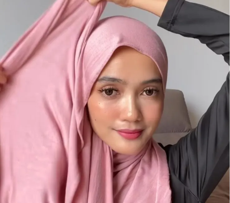 Tutorial Pashmina Jersey, Style Letoy Tanpa Pentul