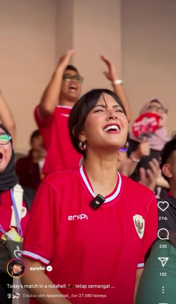 Aurelie Moeremans dipuji cantik bak bidadari tribun.
