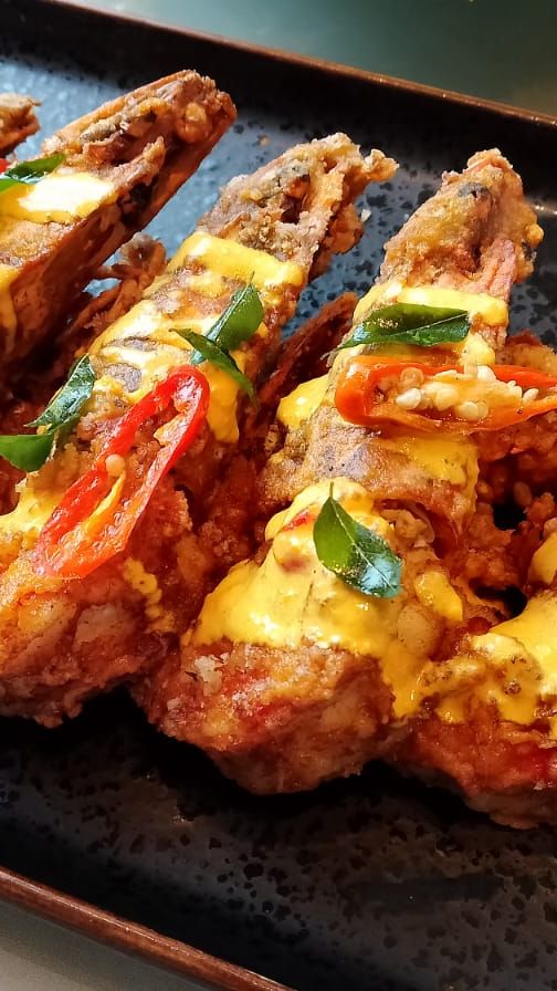 Udang Raja dengan Kuning Telur Asin