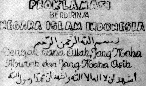 Begini Potret Naskah Proklamasi Berdirinya Negara Islam Indonesia Nii