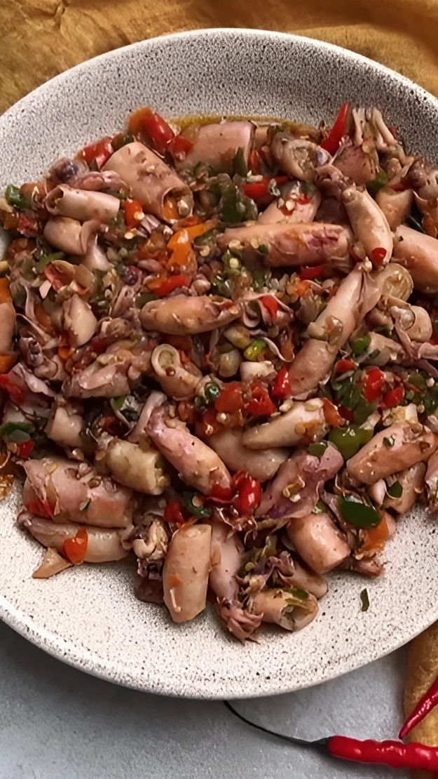 Resep Cumi Chilli Padi Pedasnya Mantap ala Chef Martin Praja