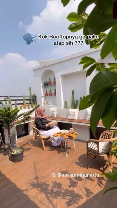 Kini rooftop itu berubah bak cafe estetik bukan?