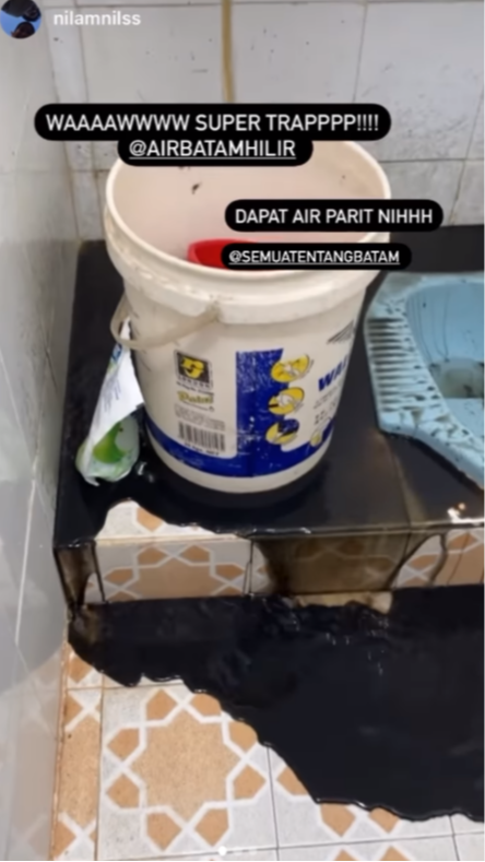 Viral Air Keran di Batam Berubah Jadi Hitam Pekat Ada Hewan Kecil Mirip Cacing