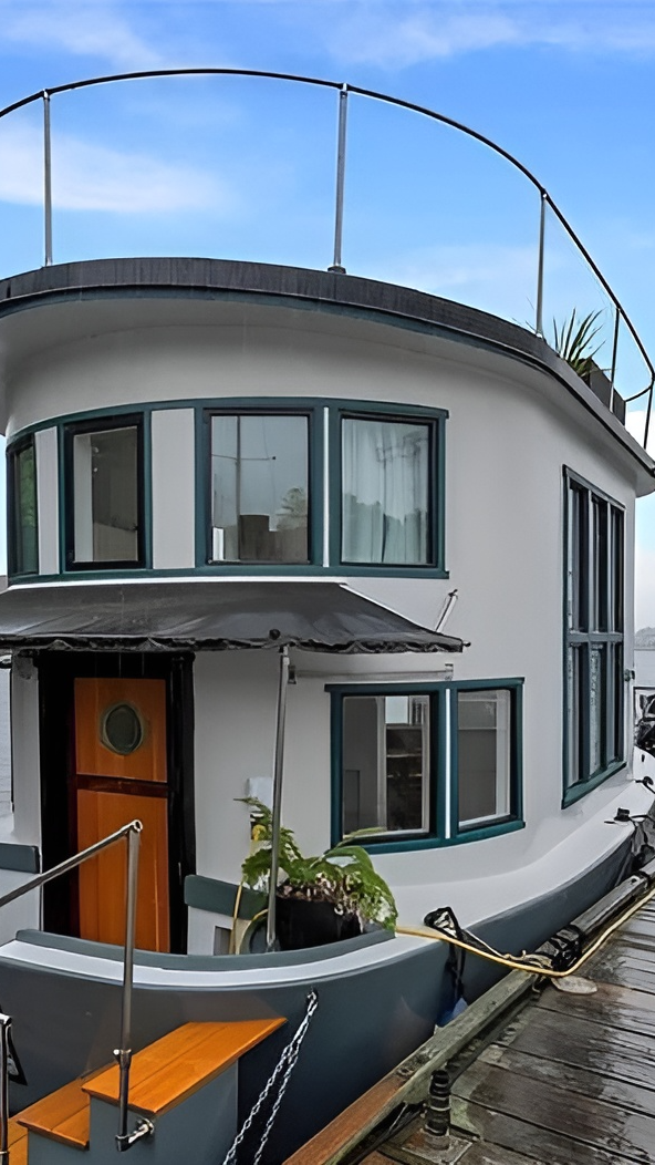 Potret Rumah Kapal Mungil tapi Nyaman, Bisa Buat Berlayar