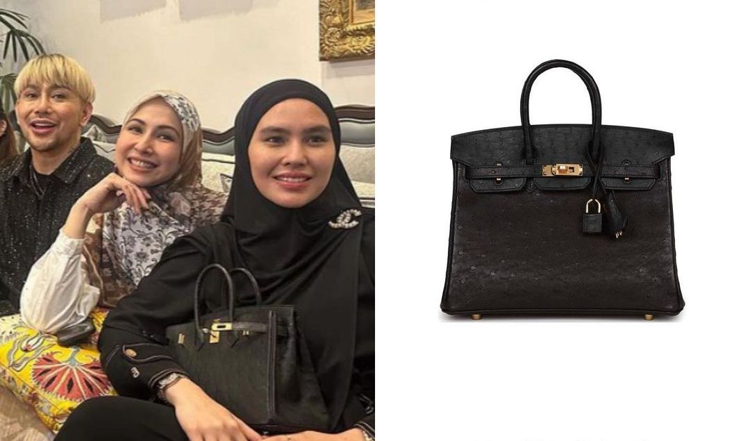 Hermes B25 Black Ostrich