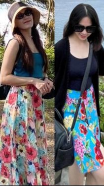 Wajahnya Mirip! 10 Adu Gaya Ayu Ting Ting VS Dinar Salsa, Adik Kandung Lettu Fardana