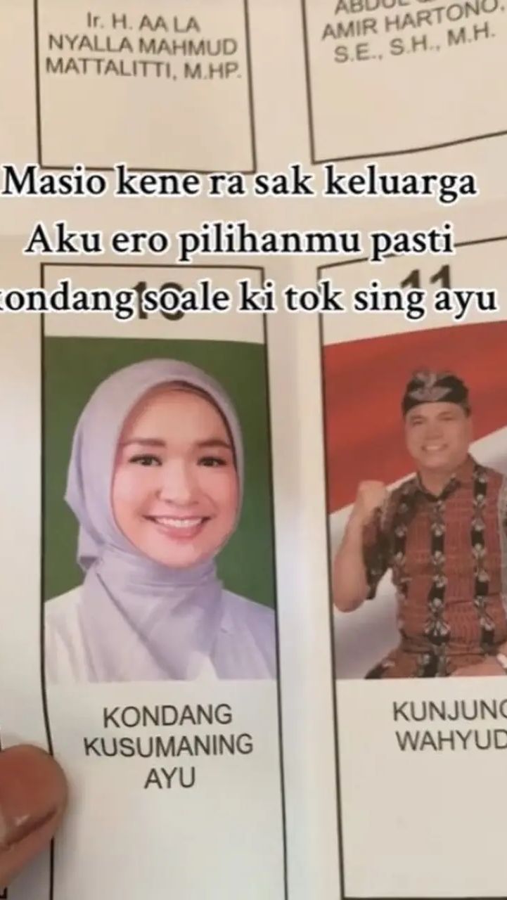 Ia sempat viral karena parasnya yang cantik sehingga banyak warga mencoblosnya.
