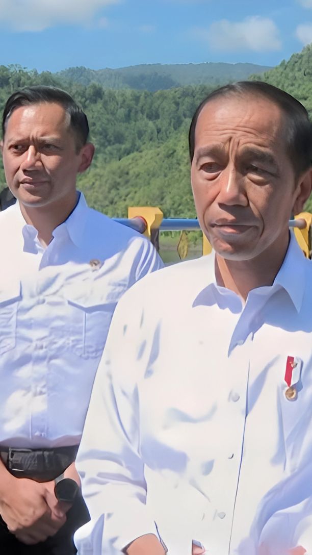 Gaya AHY Dampingi Presiden Jokowi Resmikan Bendungan Lolak di Sulut
